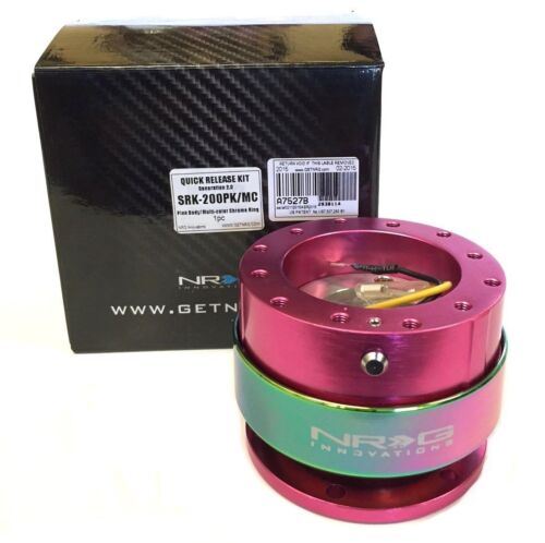 NRG BALL LOCK QUICK RELEASE GEN 2.0 PINK WITH NEO CHROME RING SRK-200PK-MC
