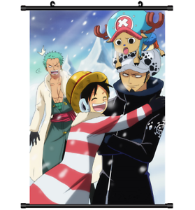 4012 Hot Anime One Piece Luffy Law wall Poster Scroll