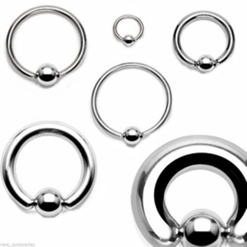 Captive Nipple Ring Heavy 10 Gauge 3//4/" Steel 5mm Ball Body Jewelry