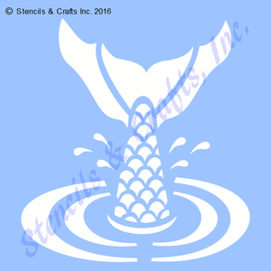 MERMAID FISH TAIL STENCIL FISH SCALES BEACH TEMPLATE OCEAN PAINT CRAFT ART NEW