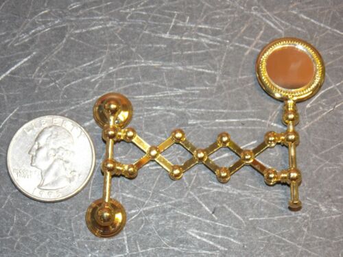 Dollhouse Miniature Reutter Gold Metal Extendable Mirror 1:12 G78 Dollys Gallery