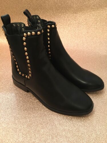 Black Stud Embellished Chelsea Boots BNIB Size 4