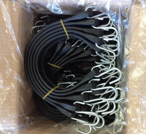 10 PACK 41/" Heavy Duty EPDM Tarp Straps Tie Down Bungee Cords S-Hook Boat Covers