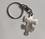 Jigsaw Puzzle Piece KeyRing Hand Crafted Key Ring in pouch Gift Idea 30mm
