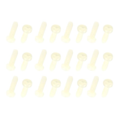 100 Pcs M3x10mm Threaded Rod White Nylon Phillips Head Screws Bolts CP