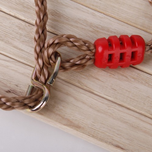Strong Wooden Hanging Swing Seat with Adjustable Rope for Kids Garden Play