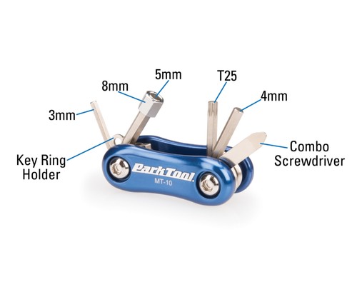 Park Tool MT-10 Mini Folding Mutli-Tool Bike Road MTB Allen Key Torx Keychain