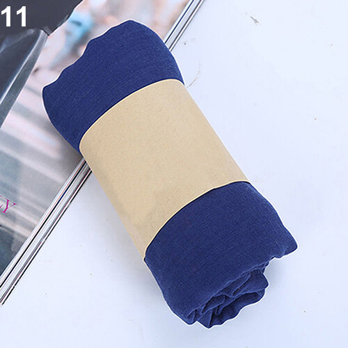 Women/'s Fashion Long Cotton Linen Wrap Scarf Shawl Solid Color Pashmina US Beamy
