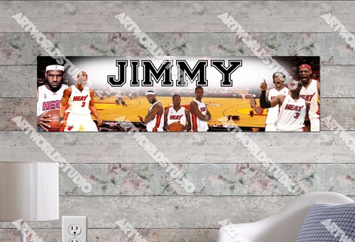 Personalized//Customized Miami Heat Name Poster Wall Art Decoration Banner