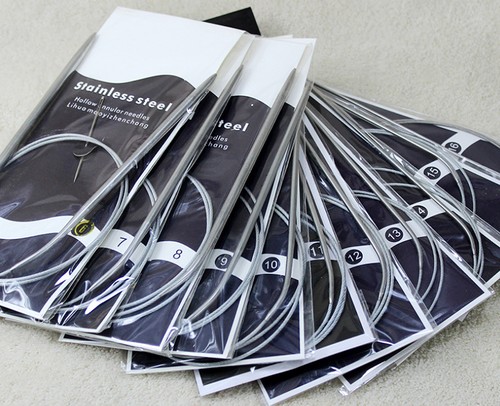 1.5-5mm Needle Size 80cm Length Stainless Steel Circular Knitting Needles