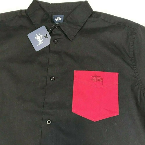 STUSSY CONTRAST POCKET BUTTON DOWN SHIRT /"NWT/"