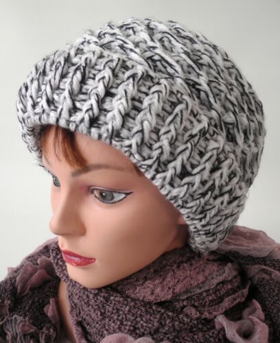 Damen Mütze dicke Strickmütze Pudelmütze zweifarbig Damenmützen Wintermützen