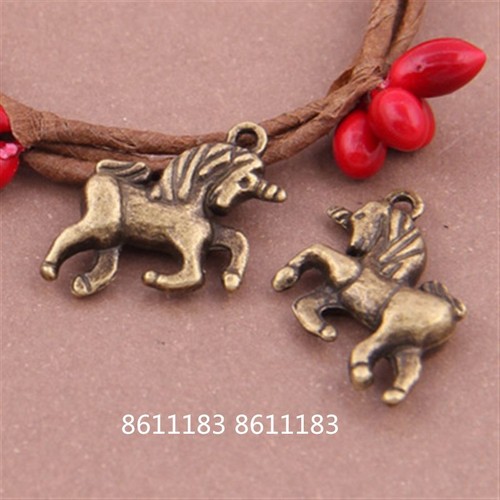 10pc Antique Bronze horse Animal Pendant Charms Jewellery Making GP406