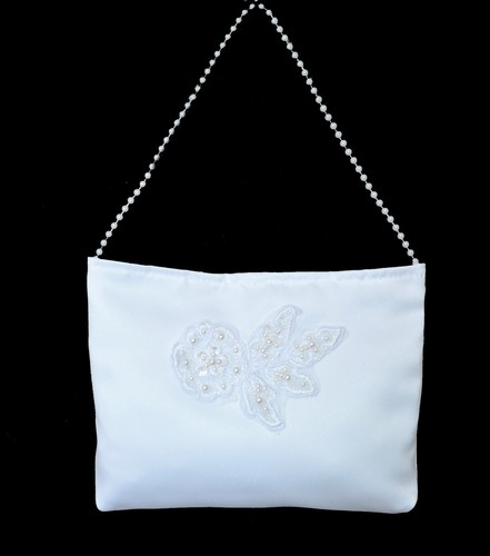 Täschchen Tasche WAHL weiß zum Kommunionkleid Kleid Brautjungfer Brautkleid neu