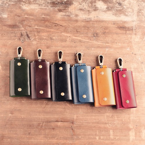 Cuir Véritable Key case wallet hommes femmes clés de voiture Support de Bague chaîne vintage Snap