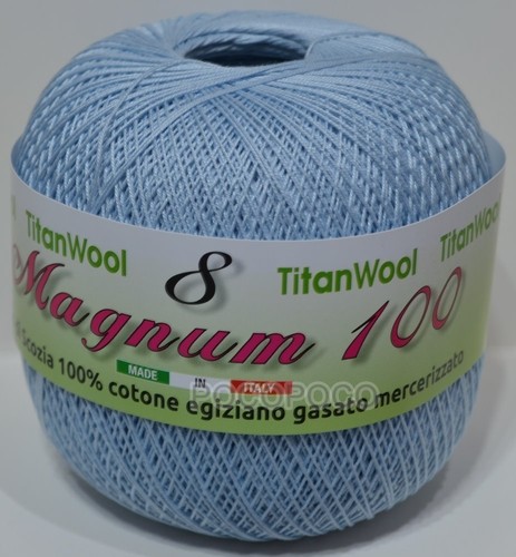 GOMITOLO FILO DI SCOZIA COTONE EGIZIANO TITANWOOL MAGNUM 100g TITOLO 8