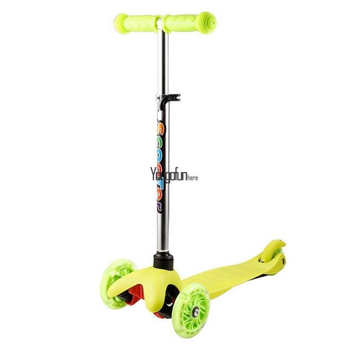 3 Wheels LED Kick Kids Child Toddlers Scooter Adjustable Height For Boy Girls
