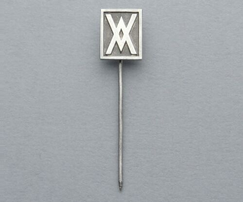 Details about  / French Antique Art Deco Sterling Pin Monogram Letters W V A Silver.