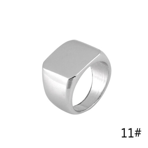 Fashion Creative Smooth Ring Simple hip hop Men's Ring Band Jewelry Size 6-12 