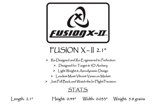 2.1" Fusion X-II Vanes Pkg36 ***When Accuracy Counts*** Neon Green 