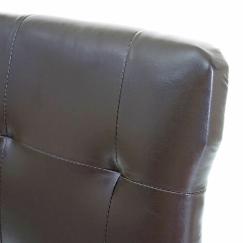 silla silas d comer cuero sintético marrón 2x silla de comedor hwc-e58 oscura piernas 
