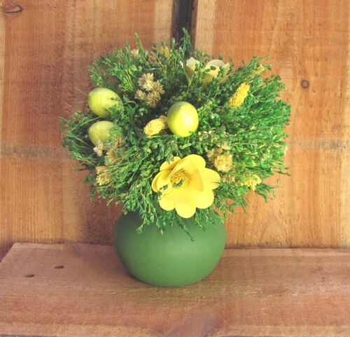 Blumenzauber in mediraner Art mit künstlichen Zitronen  grün Tischdekoration 