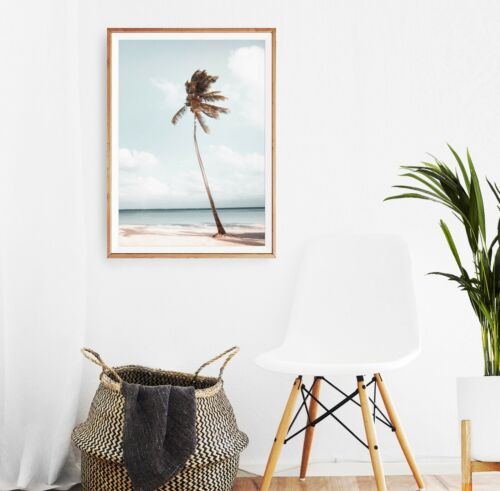 Palm Tree Beach /& Ocean Art Print A3 A2 A1 Sizes