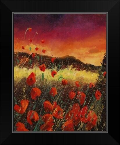 Red Poppies 67 Black Framed Wall Art Print Countryside Home Decor