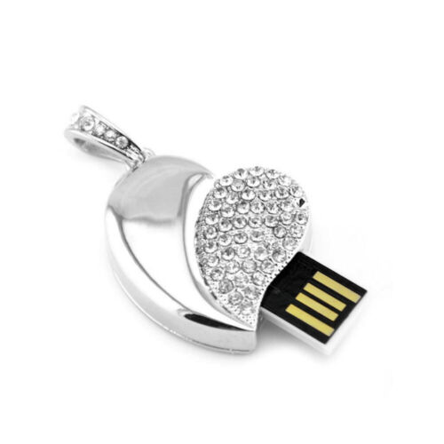 32GB USB Flash Drive Pen Thumb Zip Jump Crystal Diamond Heart Memory Sticks