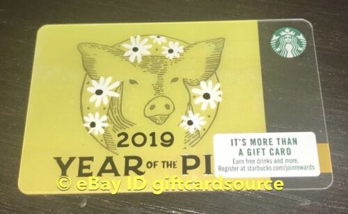 CHINESE NEW YEAR GIFT CARD /"YEAR OF THE PIG 2019/" NO VALUE US STARBUCKS U.S