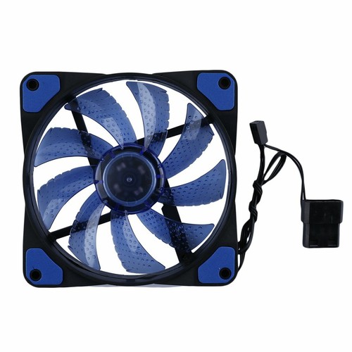 12V 15LED Light Noiseless 120mm PC Computer Case Cooling Fan Heat Dissipation