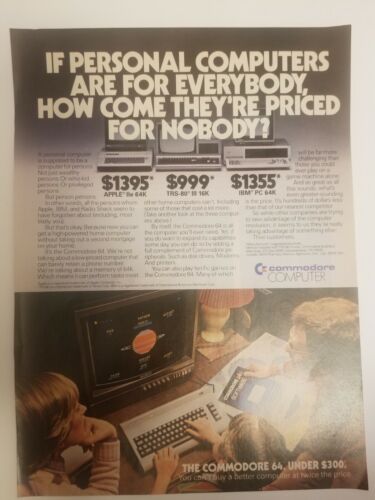 IBM Apple IIc NCR PC4 Commodore Computer PRINT AD Vintage 1970 1980 U Pick Lots