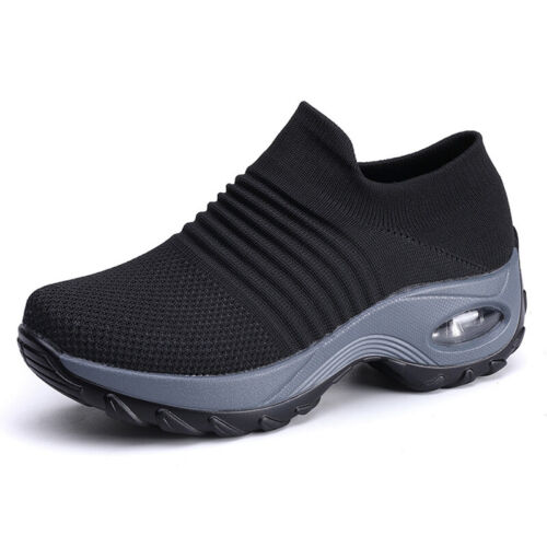 Women Breathable Sneakers Running Walking Gym Sports Workout Mesh Trainers Shoes 