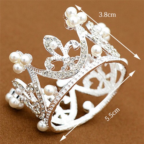 Wedding Bridal Crown Jewelry Pearl Queen Princess Crown Crystals Hair AccesWTYN