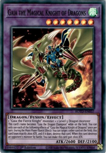 ROTD-EN037 Super Rare 1st Edition Gaia the Magical Knight of Dragons 