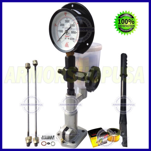 Diesel Injector Nozzle Tester Pop Pressure Tester Dual Scale BAR PSI Gauge  ~