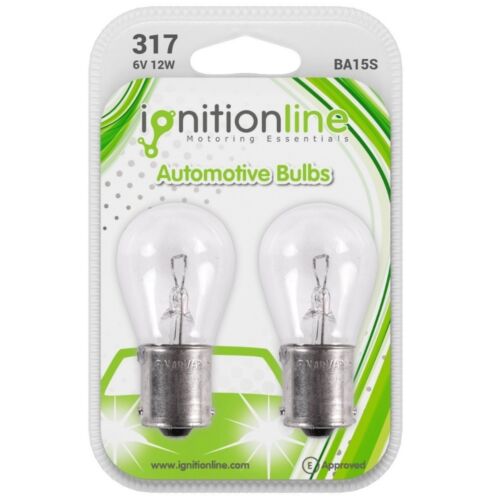 2 x 317 6V 21W Classic Car Motorbike Scooter Stop Tail Indicator Bulbs BA15S