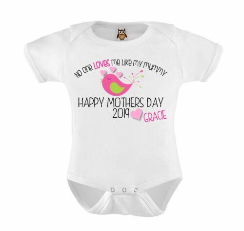 Mothers Day Baby Bodysuit Pink Baby Vest Gift 101 No One Loves Me Like Mummy
