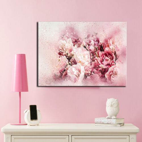Wall Art Painting Pink Flower Cotton Print Posters Pictures for Home Decor Room 