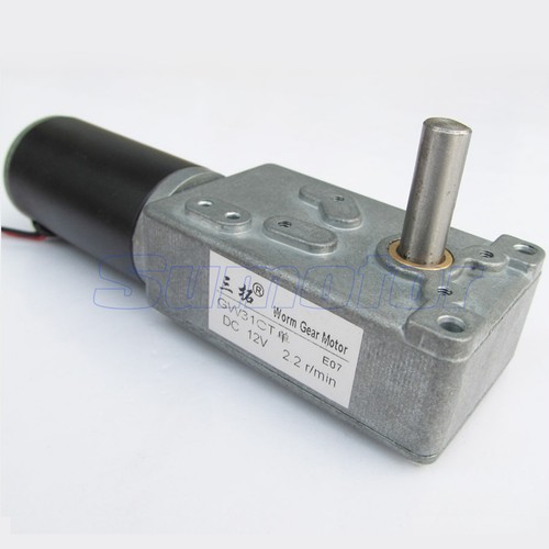 DC6-24V GW31CT Worm Gear Motor 1.8-4.2RPM Low Speed Motor Single Double Shaft