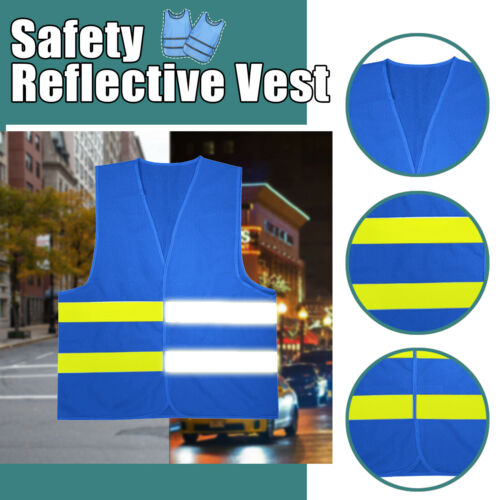 Reflective Safe Security High Visibility Vest Gear Jacket Night Running