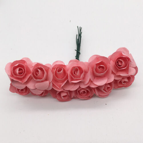 144pcs Roses Artificial Mini Rose Flowers Bouquet Wedding Party Home Decor DIY 