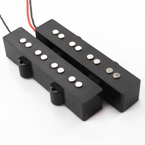 2 Stück Magnet Open Pickup Set für 4-saitige Jb Bass Gitarre schwarz