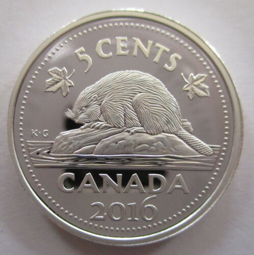 2016 CANADA 5 CENTS PROOF 99.99/% PURE SILVER NICKEL COIN