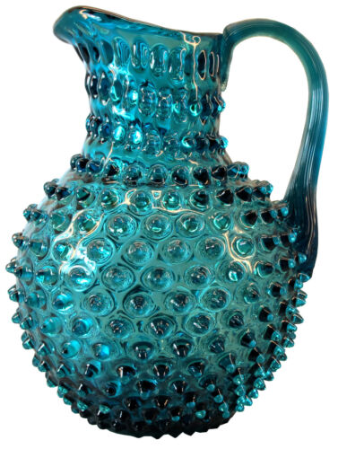 Krug aus Kristallglas in Warzenoptik in diversen Farben Inhalt ca 2L