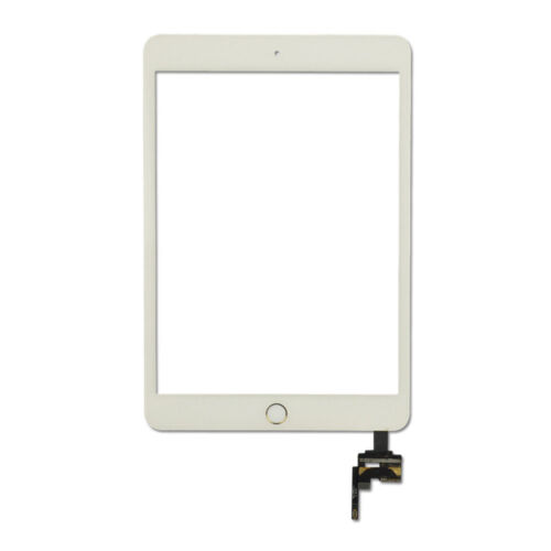 con IC Lote adorno de oro Apple iPad Mini 3 Pantalla Táctil Digitalizador Blanco 