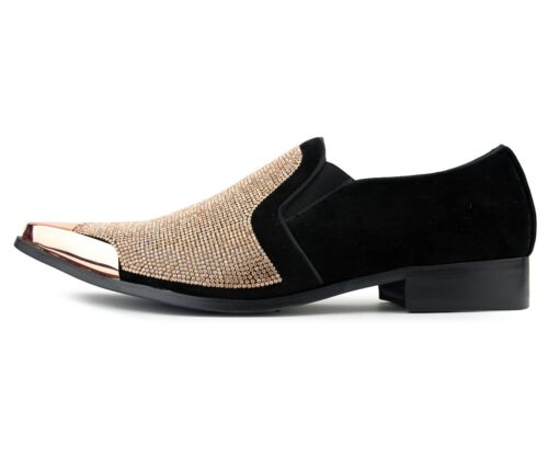 Details about  / Amali Smoking Slippers Formal Tuxedo Loafers Rhinestone Slip On Dress Shoes