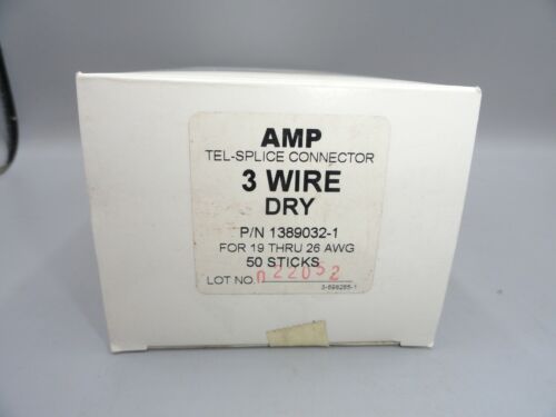 AMP TEL-SPLICE CONNECTORS 3 WIRE DRY 1389032-1 GAUGE 19-26 AWG LOT OF 750 