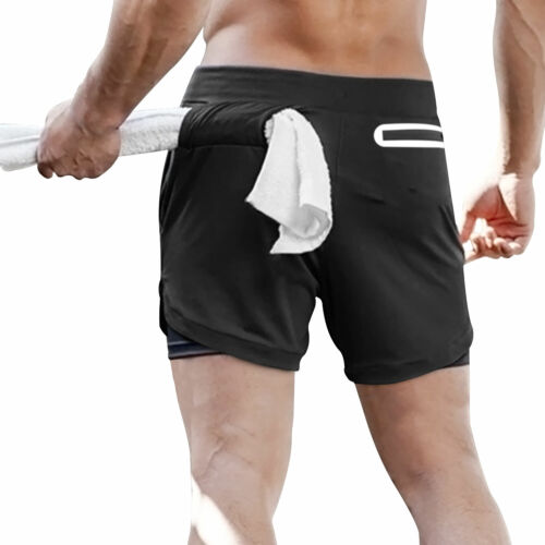 Men/'s Compression Sports Shorts Training Exercise Bodybuilding Fitness GYM Pants