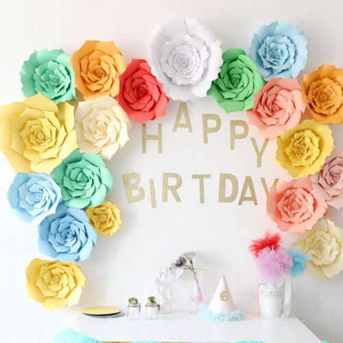 Party Decoration 20cm//8/" Birthday Wall Decor 10x Large Paper Flowers Backdrop